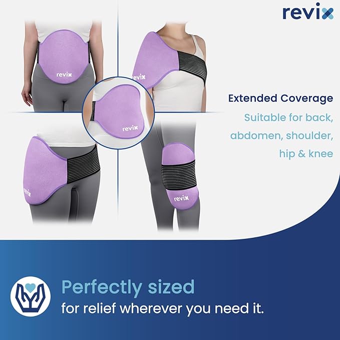 REVIX Extra Large Ice Pack for Back, 2 Packs, Reusable Gel Ice Pack Wrap for Lower Back, 13.4” x 11”, Cold Compress Therapy for Waist, Lower Lumbar, Tailbone Discomfort Relief, Muscle Relaxation