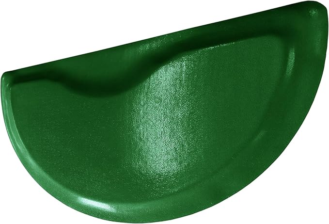 Rhino Mats, Rhino Hide Salon Mat, Non-Slip Standing Cushioned Comfort Anti-Fatigue Mat for Salon, Barbershop, or Spa (Green, Semi-Circle 3' x 3.5' x 7/8")