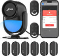 CPVAN WiFi Motion Sensor Alarm, 125dB Wireless DIY Smart PIR Motion Detector with 6 Door/Window Sensors for Home Security System - On Spot Alarm & APP Alert, Black