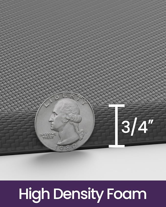 DEXI Kitchen Mat Cushioned Anti Fatigue, Extra Long Large Comfort Standing Floor Mats Waterproof, Memory Foam Antifatigue Runner Rug for Desk Office, Sink, Laundry, 70x20, Grey