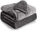 Cottonblue Weighted Blanket 15lbs 80x87 Inches for Queen King Size Bed, Ultra Soft Sherpa Fleece Weighted Throw Blankets for Relax and Sleep, Cozy Warm Comfort Heavy Bed Blankets, Grey