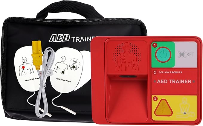 AED Trainer & AED Simulator & AED Defibrillator for Home, Lightweight CPR Practice Device, Portable Defibrillator Training for First Aid Beginners (XFT-120N)