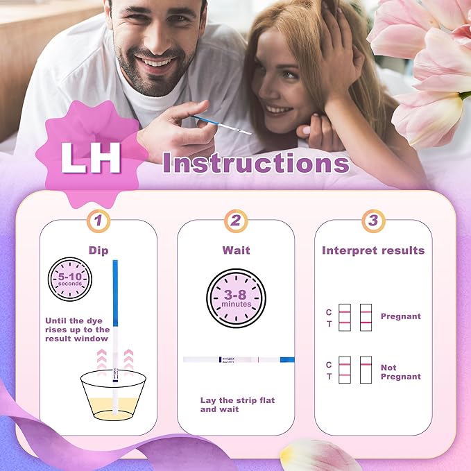 SYNTHGENE Ovulation Test Strips, LH 50 HCG 20 Ovulation and Pregnancy Tests, 50 Ovulation Tests and 20 Pregnancy Tests with 70 Urine Cups, Detect Early Pregnancy and Accurately Track Ovulation