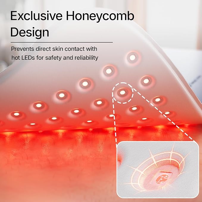 Large Red Light Therapy for Body, 264 Triple-Chip LEDs Red Light Therapy Mat Near Infrared 660nm & 850nm 30'' x 12'' for Full Body Pain Relief Joint Muscle 36W