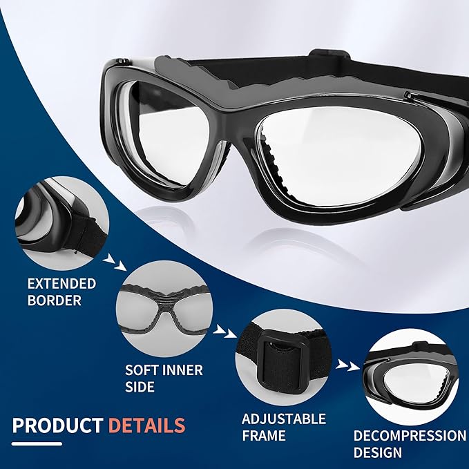 Sport Glasses for Men Women Basketball Football Sport Goggles Anti Fog Shock Collision Wearable Glasses