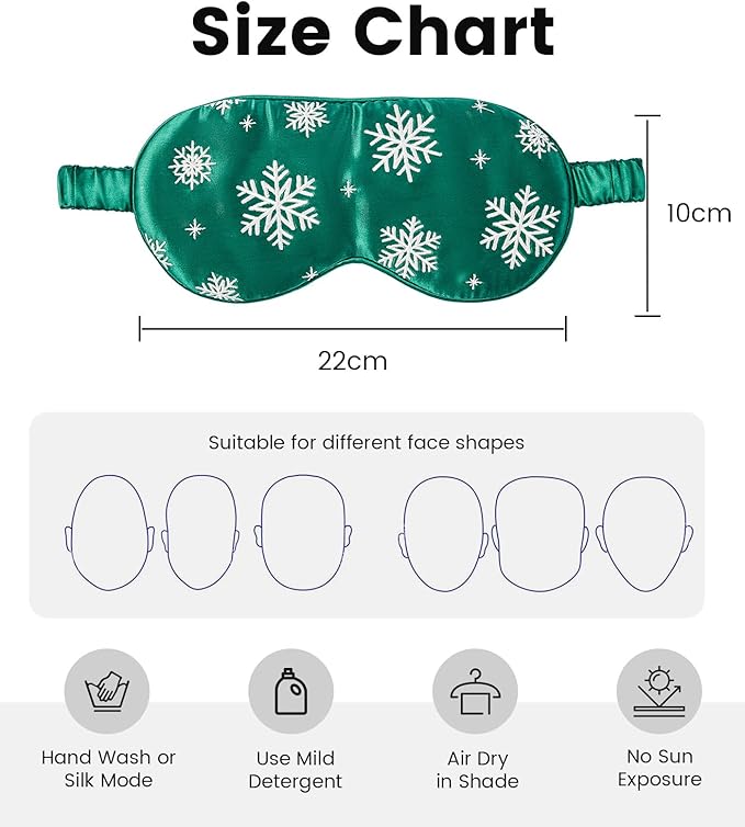 Formé & Found Luxury Silk Sleep Mask – 100% 6A Mulberry Silk, 22 Momme | Ultra-Soft Breathable Eye Mask with Comfortable Elastic Band | Premium Sleep Aid & Gift for Women & Men(Sante Green)