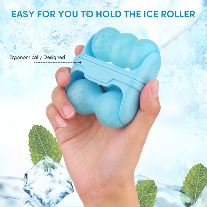 Ice Roller for Face,Eyes,Cooling to Tighten Brighten Complexion,Soothing Skin Care Tool,Massager Under Eye Puffiness,Gift for Women