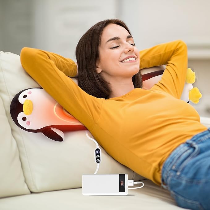 Penguin Heating Pad-USB Heated Plush Stuffed Animals for Period Cramps and Menstrual Pain Relief,20” Portable Electric Heating Pad,Built-Pocket Plushies for Women Girls Birthday Gifts
