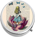 Alice in Wonderland Book Medicine Vitamin Pill Box