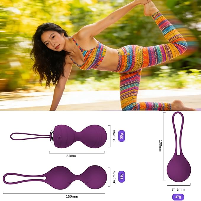 Kegel Exerciser, Kegel Weights Set for Female Pelvic Floor Exercises, Set of 3 Premiun Silicone Kegel Exercise Trainer Kit for Women: Beginers&Advance (Rose Red)