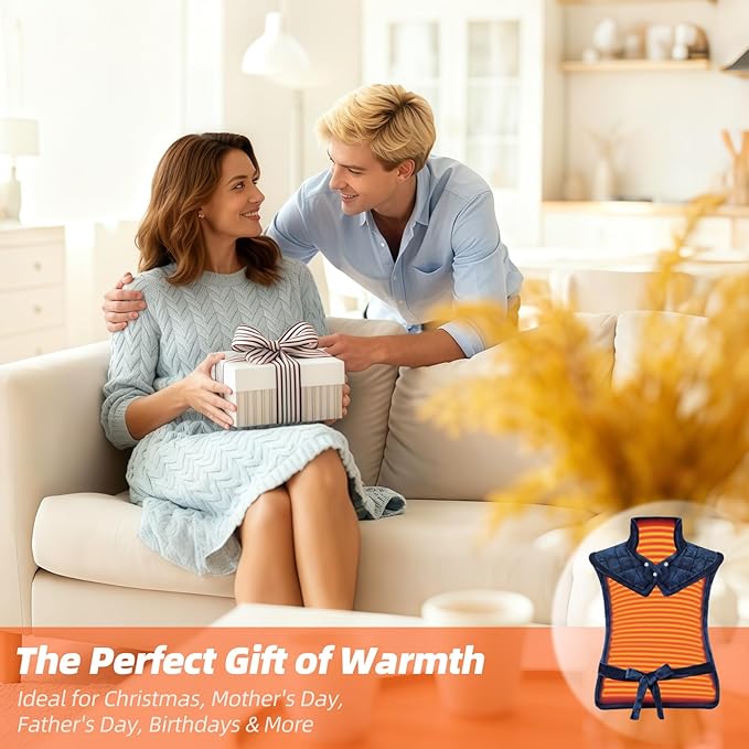 Heating Pad for Neck, Shoulders and Back, 24"x37" Large Weighted Electric Heated Pad with 9 Heat Settings & 4 Timer Options, Auto Shut-Off, Machine Washable Grandmother Birthday Christmas Women Gift