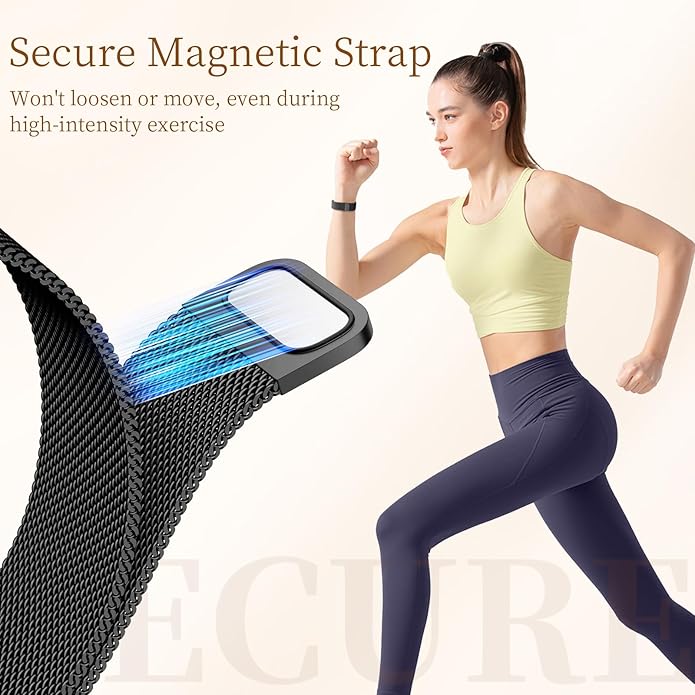 JKD X-Shape Metal Band Compatible with Fitbit Charge 6/ Charge 5 Bands for Women Men, Soft Stainless Steel Mesh Loop Strap Bracelet Wrist Band Replacement for Fitbit Charge 5/ Charge 6 Fitness Tracker