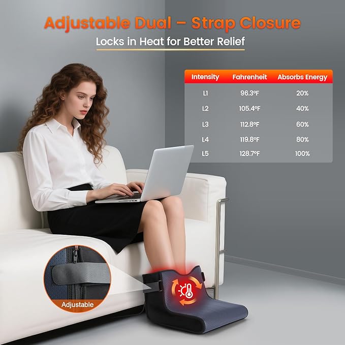 LIGHTIUM Red Light Therapy for Feet – 630 LED Chips, Dual Wavelength (660nm+850nm) Infrared Red Light Therapy for Foot & Ankle Pain Relief, Full Coverage Neuropathy Support, Adjustable Modes & Timer