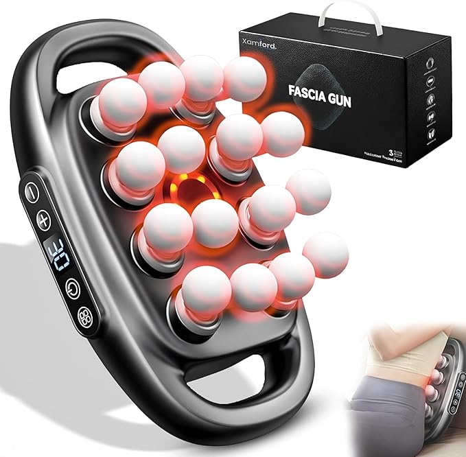 2026 Massager -16 Head Massage Deep Tissue, 30 Intensity Levels, Quiet Back Massager for Pain Relief Deep Tissue, Ideal for Legs, Waist, and Buttocks Muscles