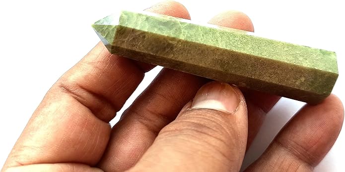 WholesaleGemShop 3 Inch Gemstones Obelisk Tower Jumbo Facet Aura Rock Crystal Natural Polished Earth Wand Spirit