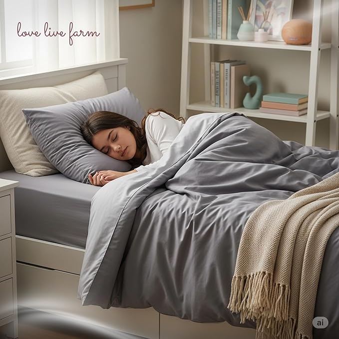 Earthing Grounding Sheets Full Size (Grey) - 400 Thread Count Soft Earthing Sheets w/Cotton, Silver Fiber - Reinforced Grounding Cord for Conductivity – Ideal Grounding Bed Sheets for Better Sleep