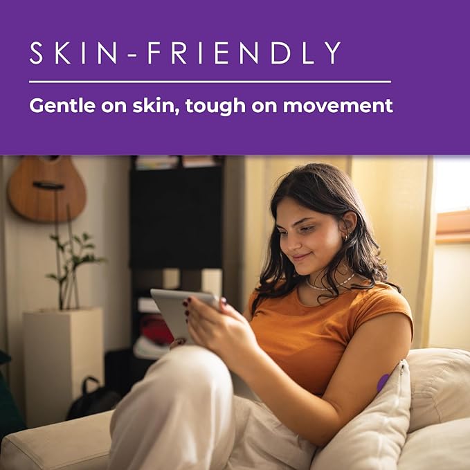 CGM Overpatch | Freestyle Libre 3 | Purple Full Coverage Design| 25-Count | Waterproof Adhesive | Anti-Fray | Easy Application & Removal | Made in USA | Sensor Protection