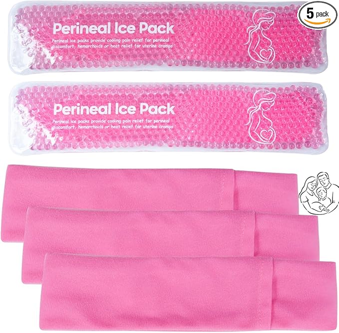 Reusable Perineal Cooling Pad for Postpartum and Hemorrhoid Pain Relief,Instant Perineal Cold Pack,Vaginial Ice Pack for Pain Relief (red-zhuzhu)