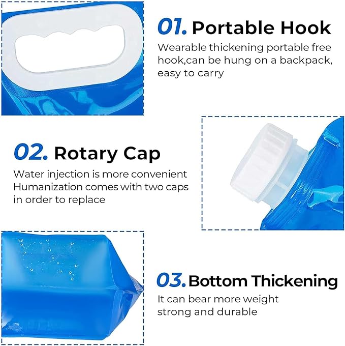 4 PCS Ice Bath Bags, Reusable Bathtub Freezer Water Bag, 5L+10L Cold Plunge Tub Accessories, Ice Baths at Home, Muscle Recovery for Athletes, Portable Ice Barrel Cold Therapy