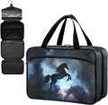 Fustylead Mysterious Unicorn Silhouette in Galaxy Nebula Large Medicine Bag Travel Pill Bottle Organizer with Zipper, Empty First Aid Bag for Camping Hiking Outdoors