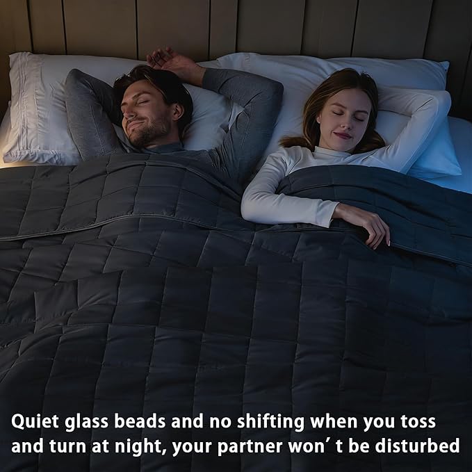 Weighted Blanket for Adults 20lbs, 78"x86", King Size Cooling Heavy Throw Blanket for 130-220lbs, Microfiber Soft Thick Big Blankets Weighted Comforter Breathable Gift for Sleeping, Grey