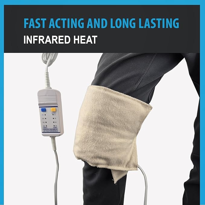Professional Grade Heating Pad with Automatic Moist Heat by Thermotech, High-Heat Heating pad for Deep Penetrating Heat - 2nd Gen Version (Extra Large King Digital - 26" by 14")