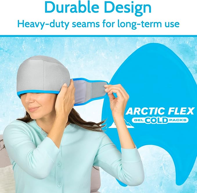 Arctic Flex Gel Replacement Packs - Ice Packs Reusable for Full Head Ice Brace - Hot & Cold Gel Pack for Injuries, Pain Relief, Swelling - Flexible Therapy Compression Wrap - Athletic, Women, Men