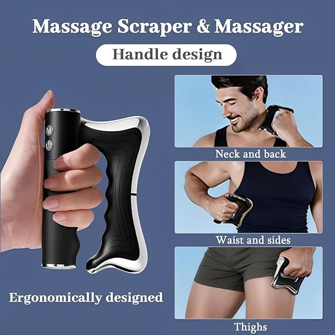 Sculptwave Full Body Contouring Device, Muscle Scraper Tool, Scraper Massager, Features Three Modes Levels, with Led Display, for Whole Body (Black)