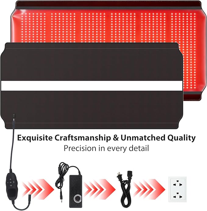 Full Body Red Light Therapy Mat, 74.8"*35.4" Whole Red Light Therapy Blanket with 3 Light Modes & 5 Working Modes, 1260 LEDs redlight with 660nm & 850nm for Men, Women, Pets