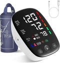 Upper Arm Blood Pressure Monitor with Wide Range Cuff that fits Standard to Large Adult Arms, Large LED Display, Irregular Heartbeat Detector, Clinically Validated, USB-C Power Cable