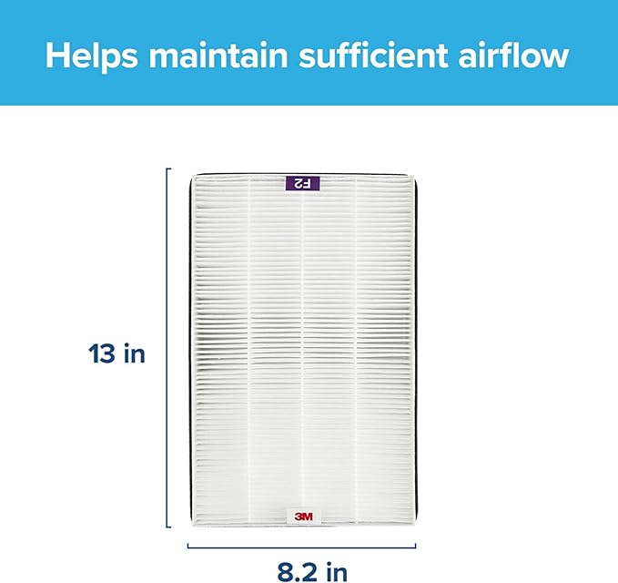 Filtrete F2 Room Air Purifier Filter, True HEPA Premium Allergen, Bacteria, and Virus, 13 in. x 8.2 in., 4-Pack, works with devices: FAP-C02WA-G2, FAP-C03BA-G2, FAP-T03BA-G2 and FAP-SC02N