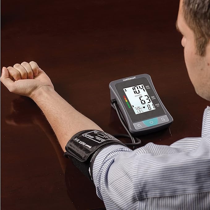 HealthSmart Digital Select Arm Blood Pressure Monitor with Automatic Upper Arm Cuff that Displays Blood Pressure, Pulse Rate and Irregular Heartbeat, Stores up to 120 Readings for 2 Users