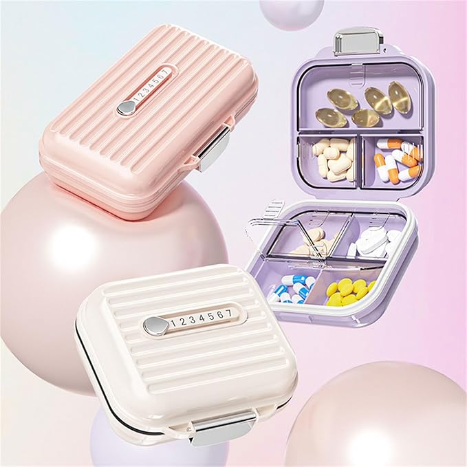 Pills Container Travel Pills Box with 7 Compartment Small Pills Organizers Jewelry Storage Box Box Pills Holder