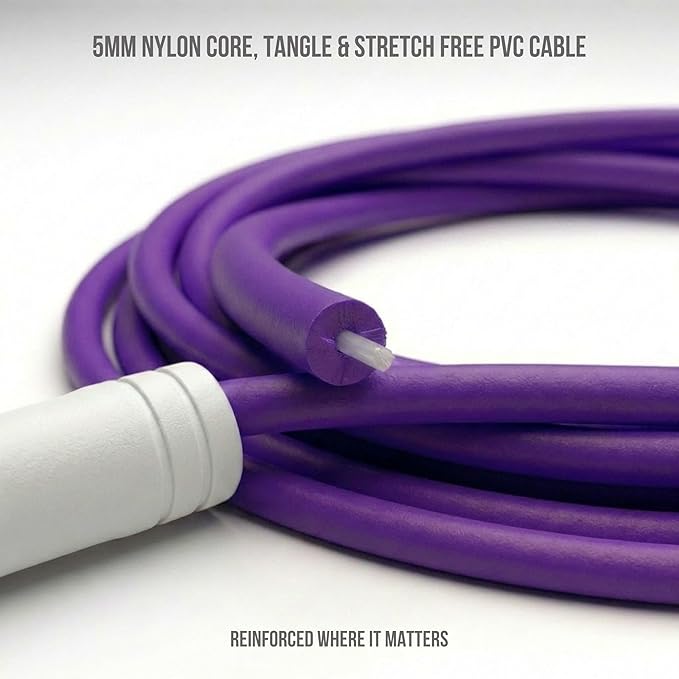 Elevate Rope Professional Beaded Jump Rope - 3m Adjustable, Quality Beads & Poly Cord - For Freestyle, Cardio & Tricks - All Levels & Indoor/Outdoor Use