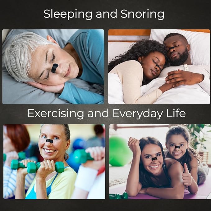 Anti-Snoring Nasal Strips for Sleep: Breathe Easy and Improve Airflow, Comfortable Fit for Better Breathing and Quality Rest, Ideal for Snorers, Office Workers, Athletes & Pregnant Women