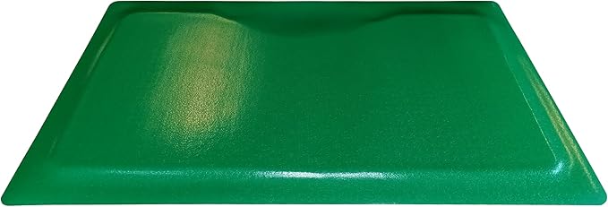 Rhino Mats, Rhino Hide Salon Mat, Non-Slip Standing Cushioned Comfort Anti-Fatigue Mat for Salon, Barbershop, or Spa (Green Rectangle, 3' x 5' x 1/2")