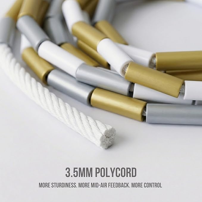 Elevate Rope Professional Beaded Jump Rope - 3m Adjustable, Quality Beads & Poly Cord - For Freestyle, Cardio & Tricks - All Levels & Indoor/Outdoor Use
