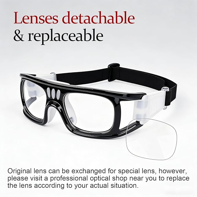 Andux Unisex Sports Glasses Anti Fog Goggles for Basketball Dribbling, Lacrosse, Eye Training LQYJ-01