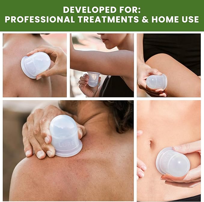Silicone Cupping Therapy Set Beginner Massage Cupping Cups for Cupping Therapy Cup Kit for Massage, Myofascial Release, Cellulite Reduction