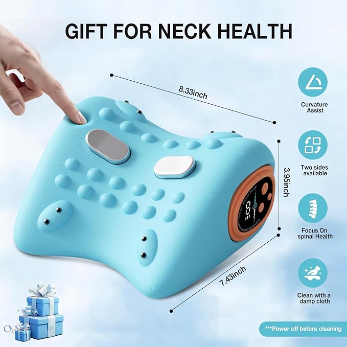 2026 New Upgrade Neck Massager, 3-in-1 Heat, Pulse & Vibration Modes, Ergonomic Electric Neck and Shoulder Massager, for Pain Relief & Relaxation at Home, Office, Travel