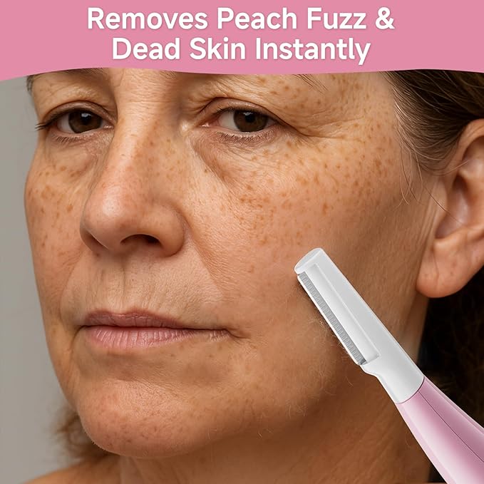 Sonic Dermaplane Razor for Women Face,Women’S Facial Exfoliation & Peach Fuzz Hair Removal System,Anti-Aging–3 Speeds–8 Dermaplaning Blades–Rechargeable,Sonic Dermaplaning Tool