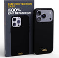WAVEBLOCK EMF Protection Silicone iPhone Case Compatible with iPhone 17 Pro, Radiation Blocker, 5G Shield Reduction, Lightweight, USA Patented and Tested in FCC Lab, Black