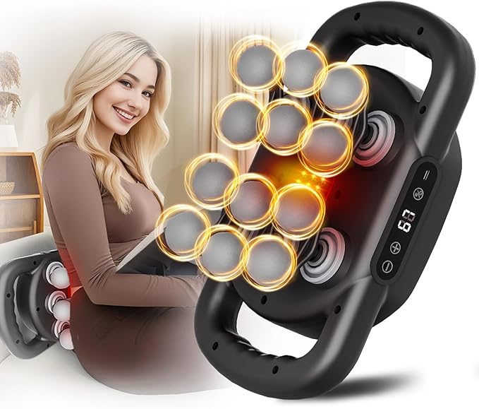 12 Head Massage Gun Deep Tissue With 9 Levels & 9 Modes,Cordless Electric Percussion Massager Tool For Back/Neck/Shoulder/Hand/Arm/Feet/-Full Body Muscle Pain Relief,Ideal Gifts For Men/Women/Mum/Dad