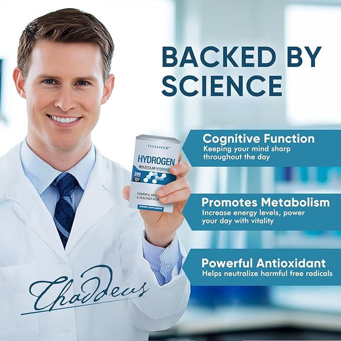 Hydrogen Tablets for Drinking Water | 8 PPM Molecular H2 Tablets with Magnesium | Supports Energy, Metabolism & Brain Function | 240 Tablets, Non-GMO, Gluten Free