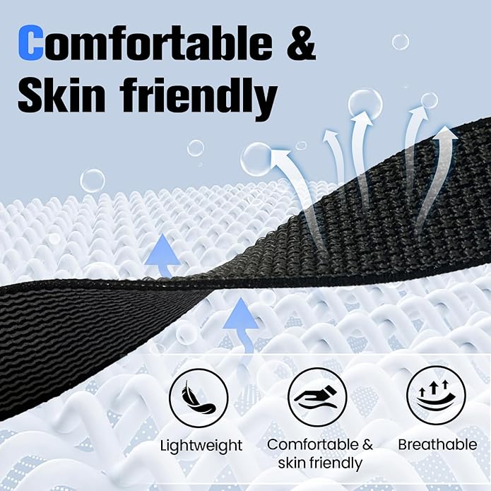 Yeahxing Band for Amazfit Helio Strap - Adjustable Nylon Bicep/Arm/Ankle 38cm Replacement Bands for Fitness Tracker, Secure Hook & Loop Design, Comfortable for Workout, Running, Yoga
