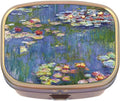 Water Lilies Monet Brass Rectangle Pill Box