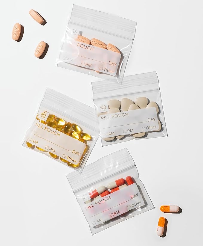 Pill Bags 400 Pack- 3"x2.75", BPA-Free, for Medicine with Write on Label, Carry On Everywhere