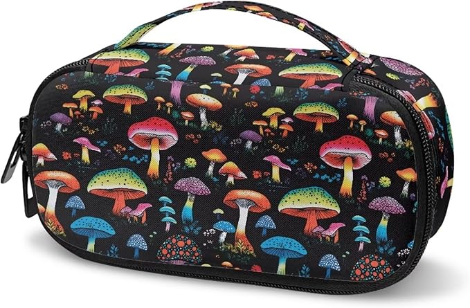 Novelty Mushroom Insulin Cooler Travel Case, Expandable Insulated Diabetic Bag Portable Medication Cooler Bag for Insulin Pens and Blood Glucose Monitor Supplies