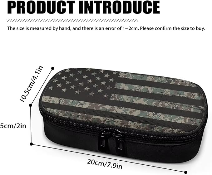 Rnyleeg American Flag Diabetic Bags for Supplies Army Green Camo Insulin Cooler Travel Case Portable Diabetic Travel Case for Insulin Pens Diabetes Supply Case with Handle