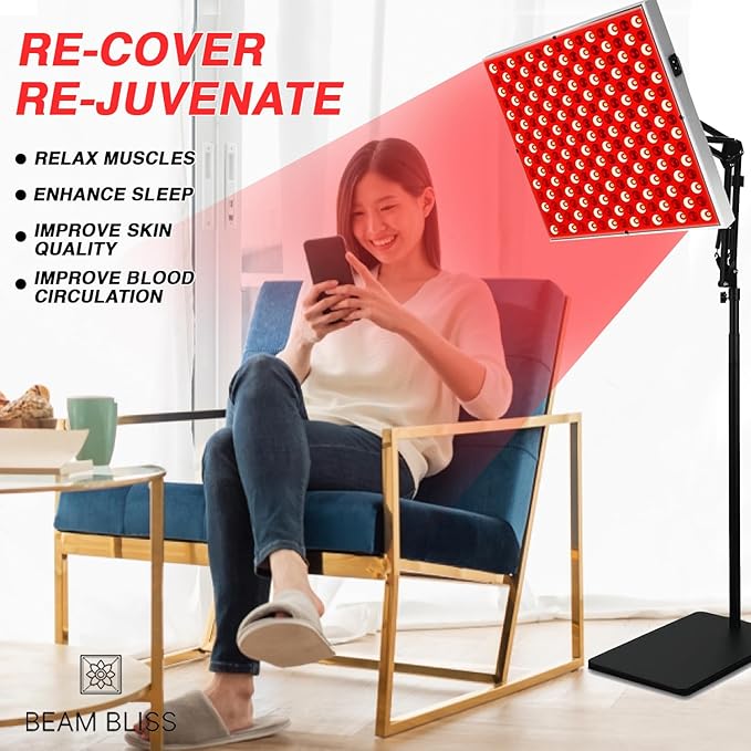 Red Light Therapy for Body and Face, 3 in 1 Red Light Panel with Removable Stand, Adjustable Red Light Lamp, LED 660nm Red Light and 850nm Infrared Red Light Therapy Devices for Full Body Skin Home